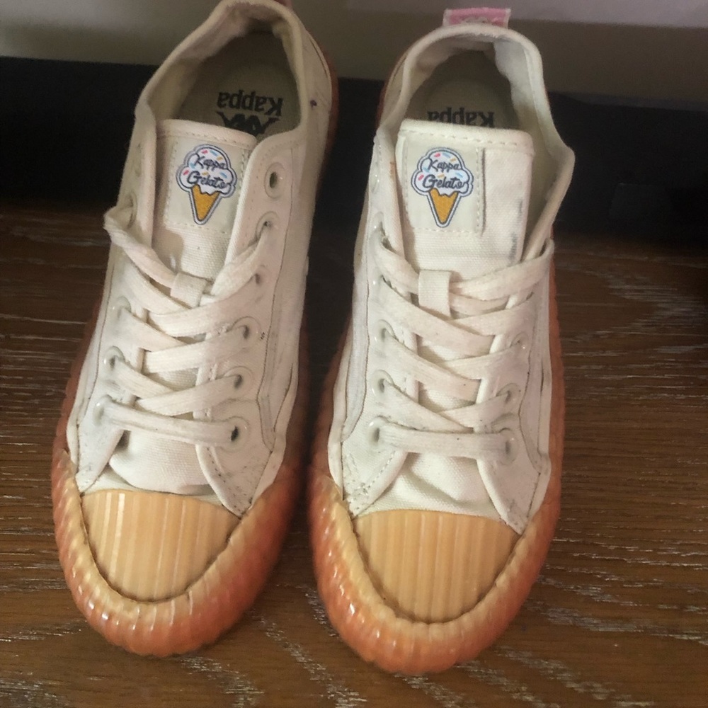 Kappa Gelato Cream Color Woman’s Low Top Sneakers Size 5.5 DISCONTINUED